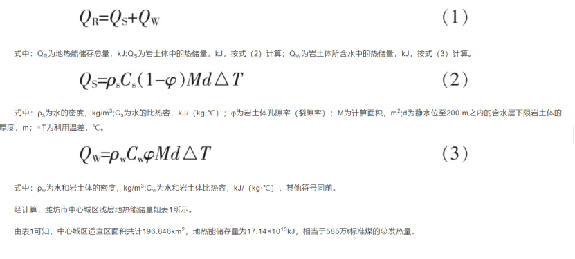 濰坊市中心城區淺層地熱能資源評價-地大熱能 濰坊市中心城區淺層地熱能資源評價-地大熱能